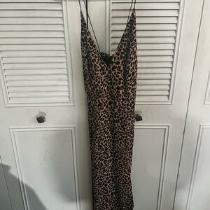 Topshop Leopard Print Sleeveless Dress